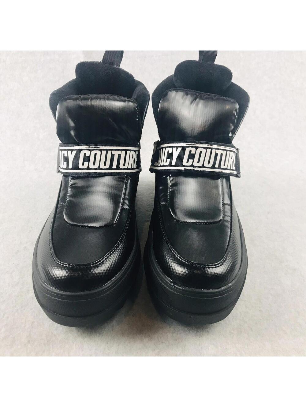 Y2k Juicy Couture Ankle Winter Snow Boots Platform Womens Size 9 Black Outdoor